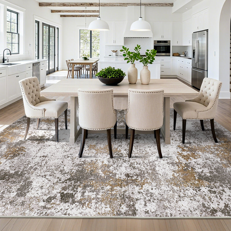 Modern Abstract Machine Washable Area Rugs for Living Room, Non Slip Rug for Bedroom Nursery, Soft Stain Resistant Carpet