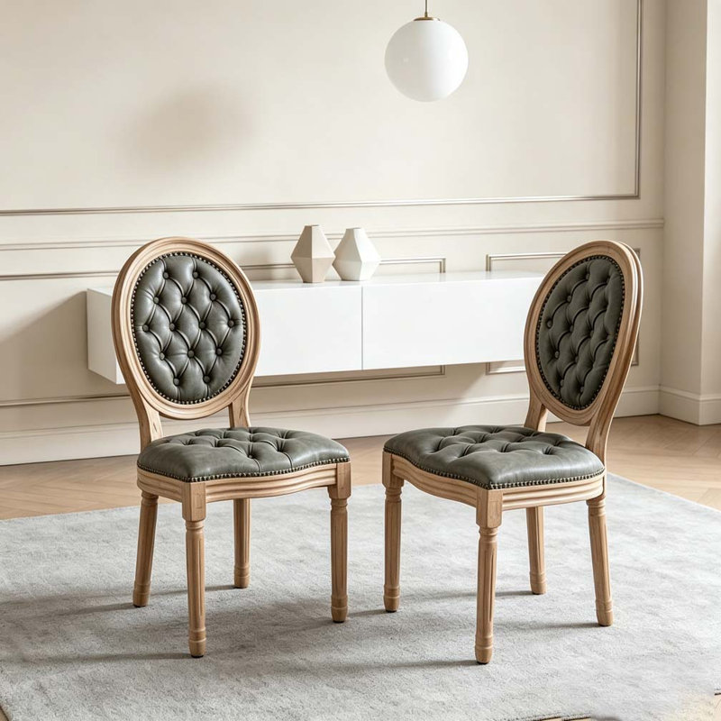 Chaise en bois massif, Olive Green
