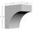 Endurathane Tirana Bracket, 3 1/2"W x 5 1/2"D x 5 1/2"H, Factory Primed