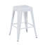 Ensemble de 4 tabourets de bar de 24 po à hauteur de comptoir, tabourets de bar en métal sans dossier, non empilables, détachables et faciles à assembler, pour un îlot de cuisine / bar / café / salle à manger (blanc)-1302363288-1302363295