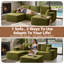 Canapé modulaire en forme de L avec repose-pieds et repose-pieds sans assemblage 106,3 po Boneless-1439676249-1439676248