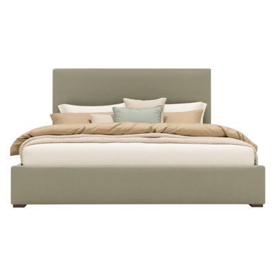 Dezyah Vegan Leather Upholstered Wingback Bed
