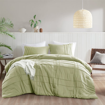 Harris Pinch Pleated Soft Washed Boho Comforter Set