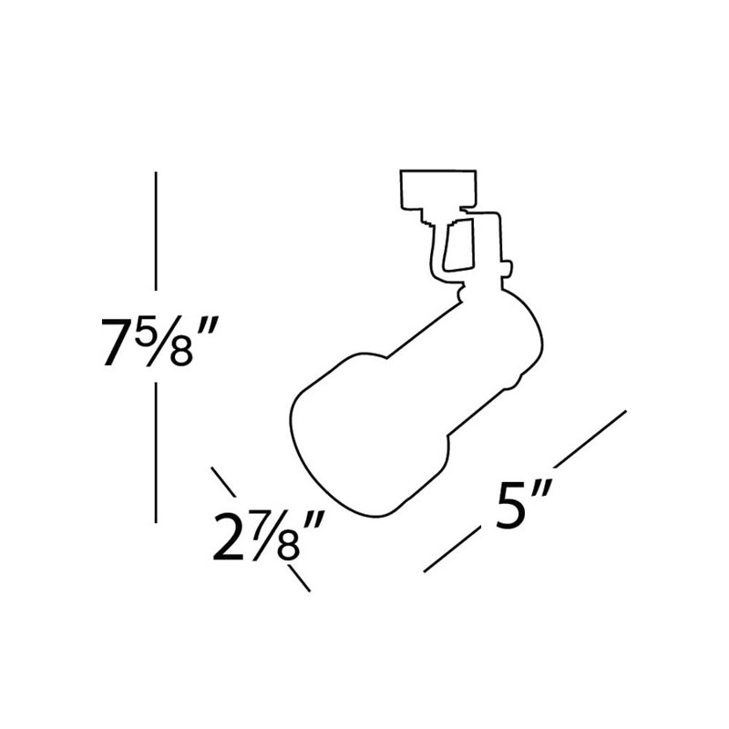 Sleek Minimalist White Die-Cast Track Light, Adjustable Head