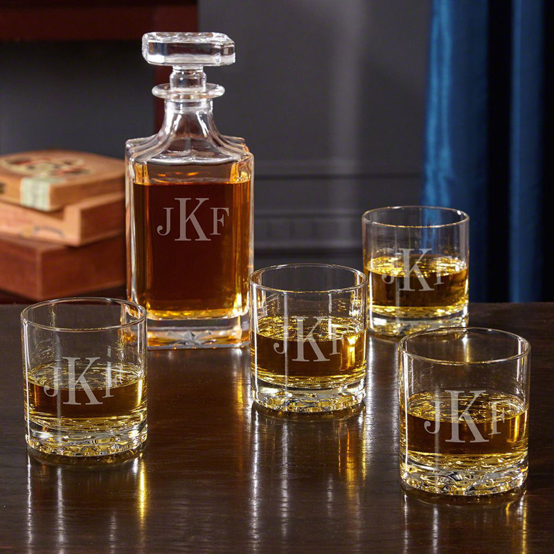 Ensemble de carafe à whisky personnalisé 5 pièces Levant, Oui