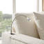 Canapé-lit modulaire coulissant 117 * 90 po avec panneau de table rabattable, lampe de lecture, ports de charge, repose-pieds de rangement, conception capitonnée, 6 coussins, combinaison surdimensionnée et libre, chenille-95417485
