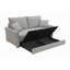 Canapé-lit modulaire en chenille avec rangement et 2 coussins décoratifs
