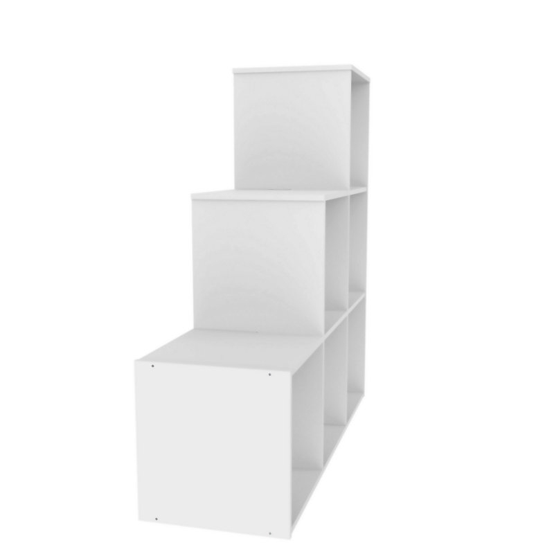Bibliothèque cubique 3-2-1 H 35,85 po x l 35,79 po Cubeicals, Blanc