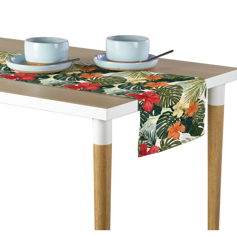 Stephenson Hibiscus Garden Milliken Signature Table Runner, 108" L x 14" W