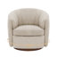 Fauteuil demi-tonneau pivotant avec base en bois massif (ensemble de 2)-1441059334
