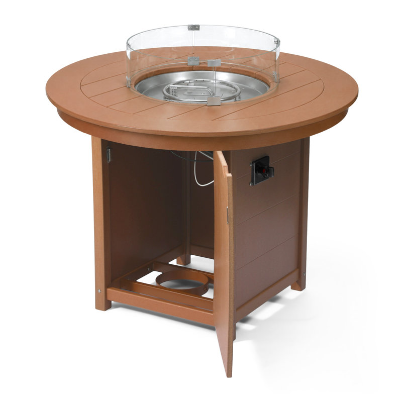 Foyer de table rond 47 po, 42.25" H x 47.25" W x 47.25" D, Brown