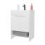 Meuble-lavabo Shell avec 2 portes et rangement ouvert, blanc-1396623329
