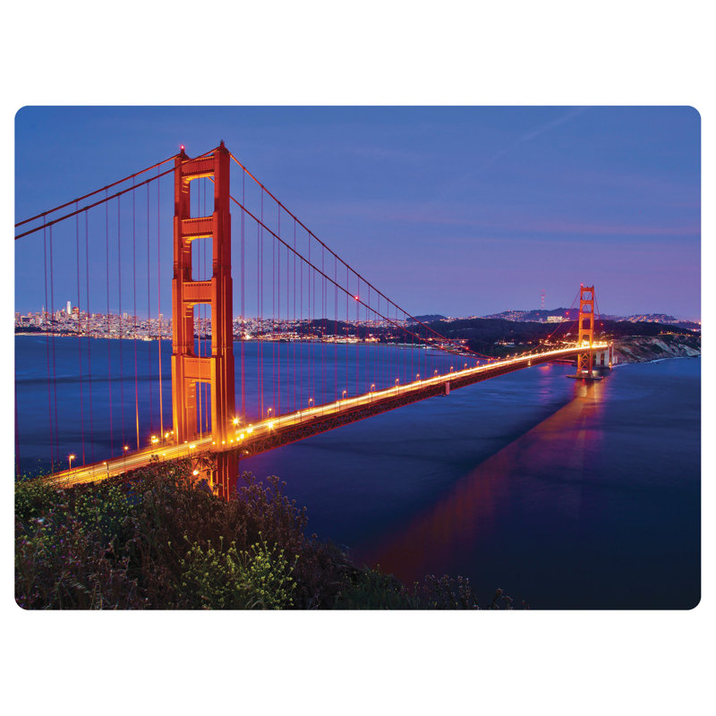 Tapis de chaise de bureau 9 à 5 35 po x 47 po Golden Gate Bridge