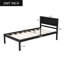 Lit plateforme en bois espresso, simple, style rustique moderne pour la maison