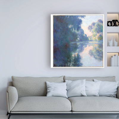 "Matinee sur la Seine, 1897" par Claude Monet, reproduction d’art sur toile