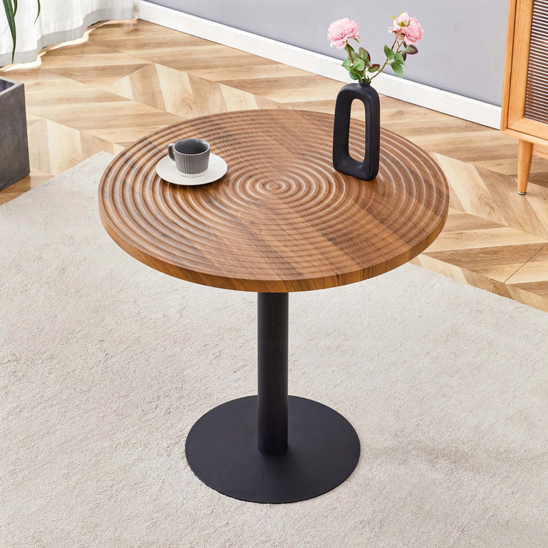 31.5'' Round Dining Table with Suction Molding Annular Texture