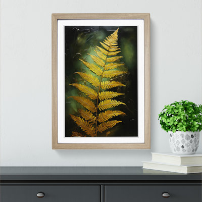 Fern Leaf Gestural No.2 - Framed Print