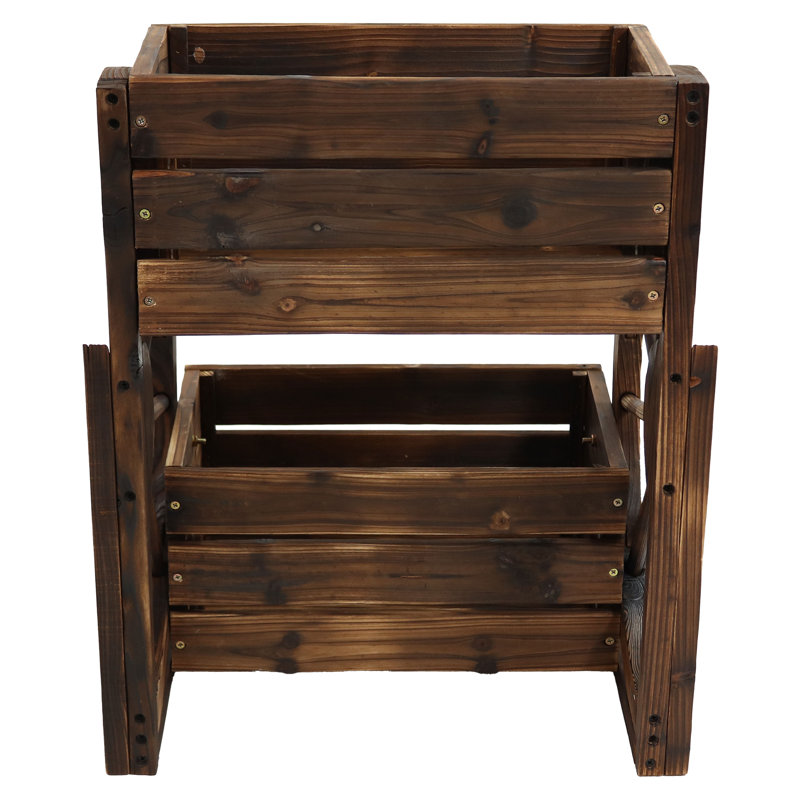 Support pour plante en bois Brenda, Brun