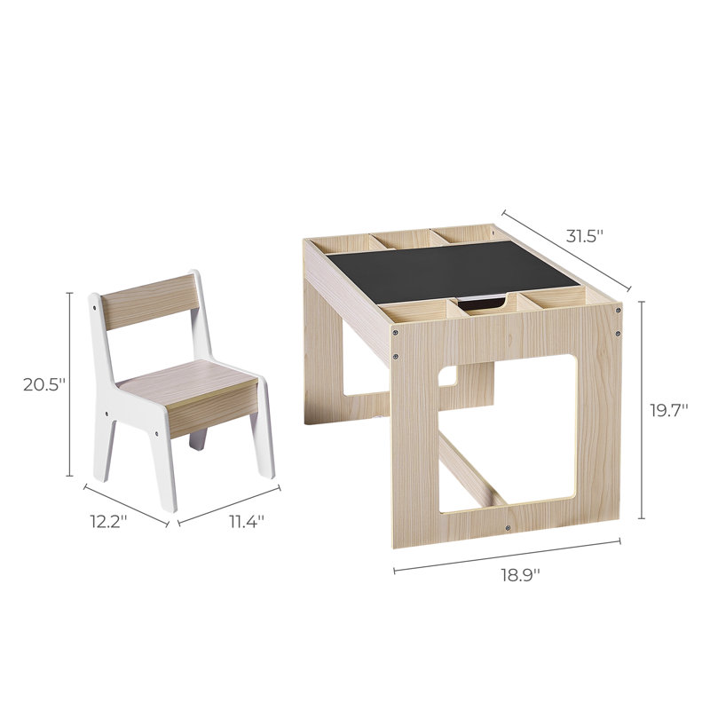 Ensemble de 3 tables de dessin et d'activités pour enfants avec 2 chaises et une planche d'art réversible