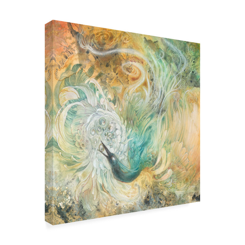 Art sur toile, Stephane Law dans les jardins du soleil, H 18 po x l 18 po