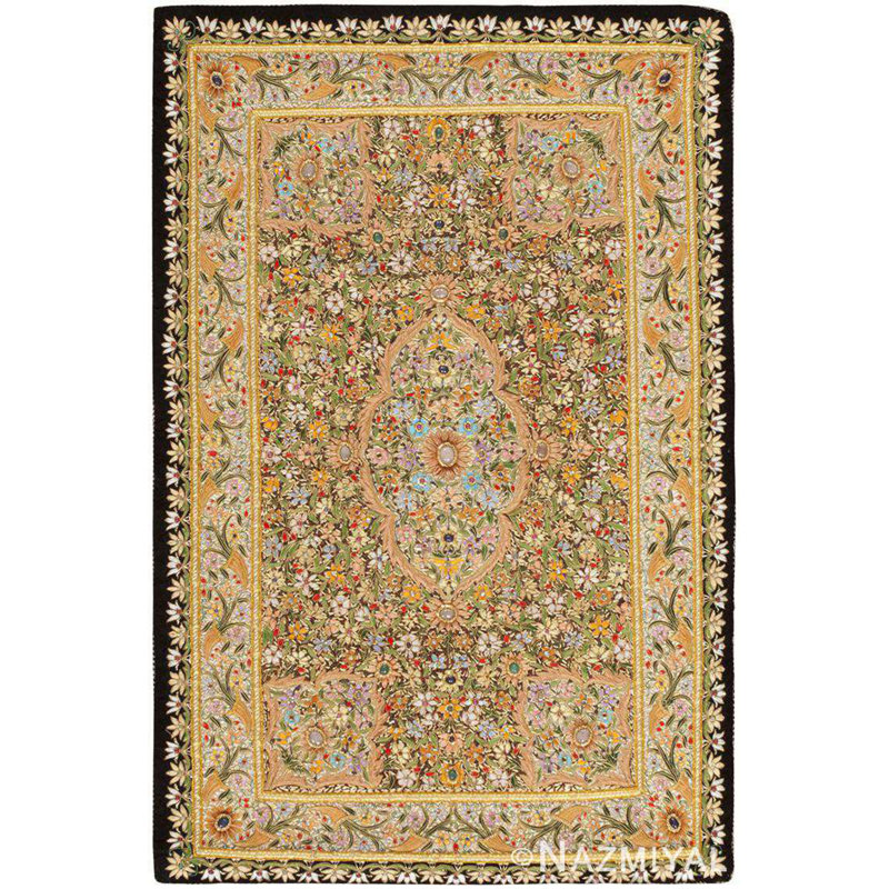 Vintage One-of-a-Kind Rectangle 2'6" x 4' Hand Knotted Area Rug