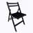 Furniture Slatted Wood Folding Special Event Chair, Black, Set Of 4