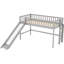 Lit simple mezzanine bas, gris et coulissant pour un lit de chambre à coucher luxueux avec délice amovible-1223049239-1223049224