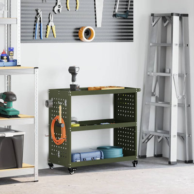 Tool Trolley With Shelf 75 X 35 X 73 Cm Cold-Rolded Steel