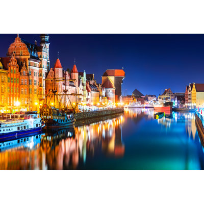 Vieille ville de Gdansk, Pologne - photographie sur toile tendue