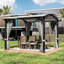 11 pi. L 11 pi. Pergola en aluminium avec auvent-66818800
