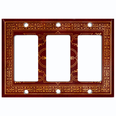 Patterned 3 - Gang Rocker Standard Wall Plate