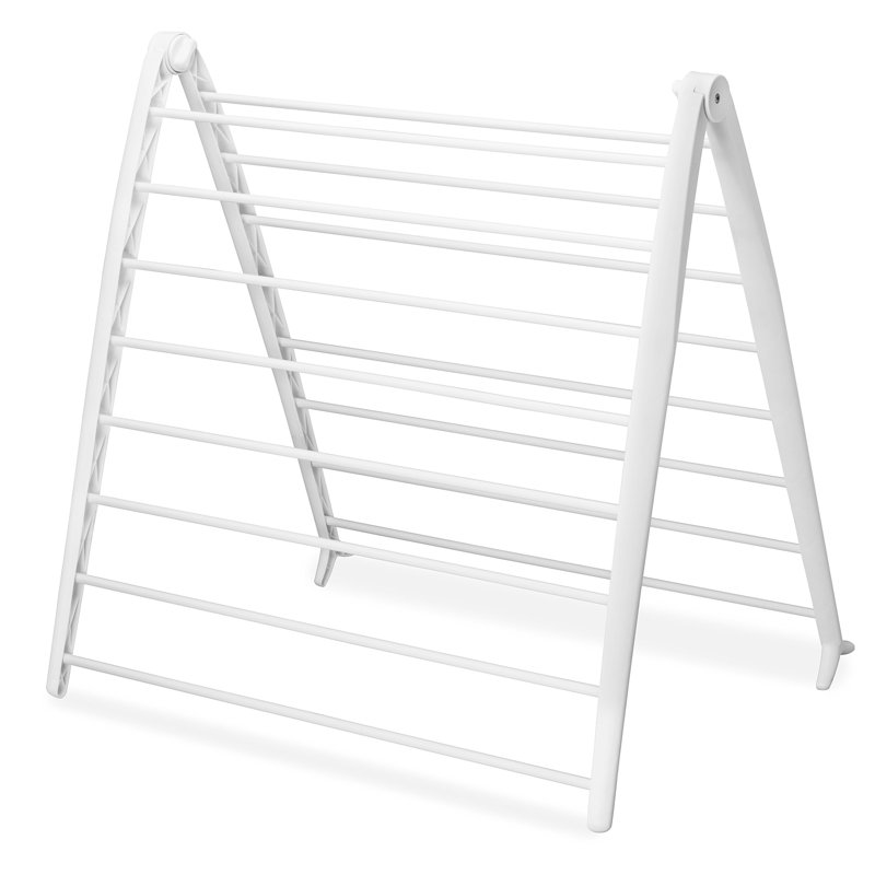 Folding Drying Rack, Freestanding Indoor Clothes Dryer, Space Saving Compact Design,White