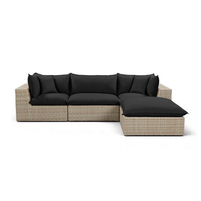 Canapé modulaire d'extérieur Cali, 3, Sofa, Ottoman