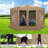 15x15ft Pop Up Gazebo Screen Tent Screen House for Camping, 15x15 Screen Room with Mosquito Netting, Hub Tent Instant Screened Canopy with Carrying Bag and Ground Stakes-106897510