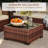 6 - Person Outdoor Wicker Patio Conversation Furniture Set With Fire Pit Table-1269352663