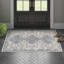 Phoebe Machine WashableOriental Area Rug in Cream/Blue-1936565549