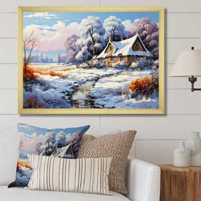 «Winter Village Landscape III», reproduction sur toile