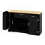 Buffet de rangement moderne avec porte avec support de rangement, îlot de cuisine avec tablettes réglables, support coulissant à 3 niveaux et tiroir-2102313517
