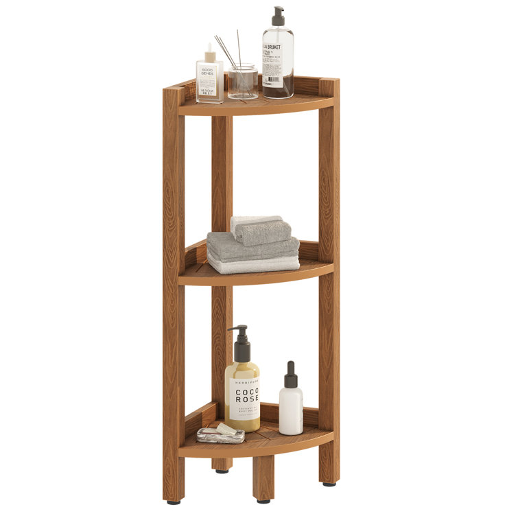 Almonta Bathroom Corner Shelves Ebern Designs Color: Brown