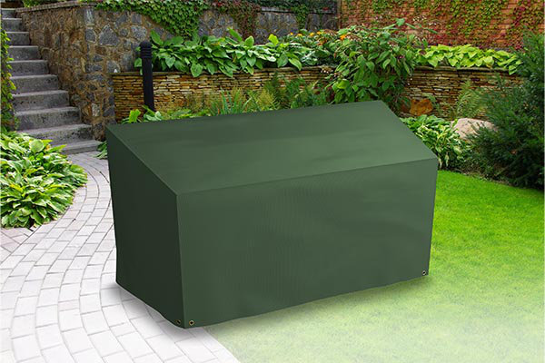 All-Weather Outdoor Bench Cover, 89cm H x 134cm W x 134cm D, Green