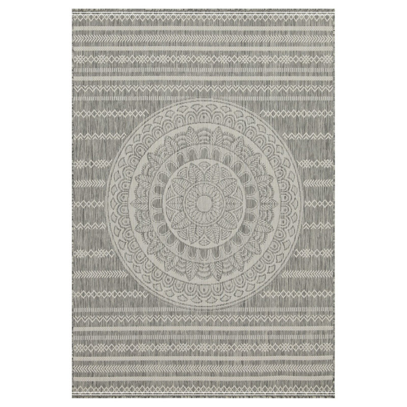 Silver Indoor/Outdoor Area Rug, Runner 2'7" x 7'3"