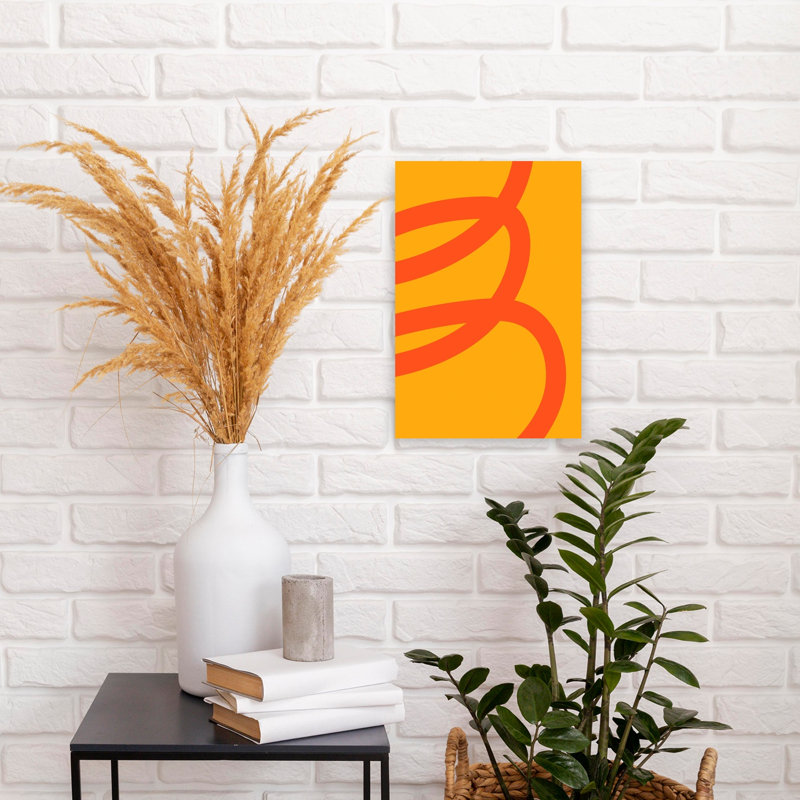 Funkycurvesno01, art abstrait contemporain audacieux, H 18 po x l 12 po