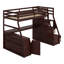 Lit mezzanine avec tiroirs, tablettes et bureau-1193084901