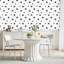 Papier peint adhésif noir et blanc à motif d'étoiles adhésives amovibles l 23,6 po x H 118 po Peel and Stick-129412475