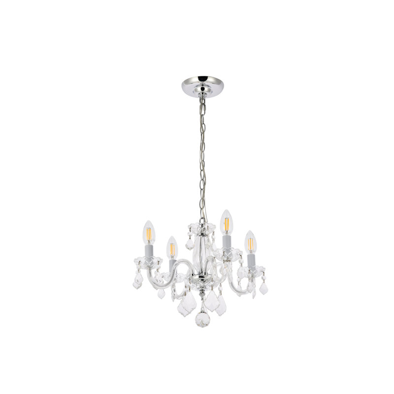 Jaquelin 4 - Light Dimmable Classic / Traditional Chandelier, Chrome
