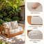 Causeuse d'extérieur avec coussins Eucalyptus