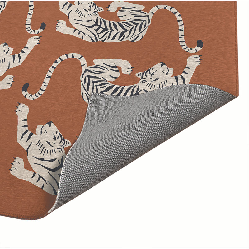 Tapis de bureau léger Hey Tiger, L 36 po x P 60 po, Terra Cotta