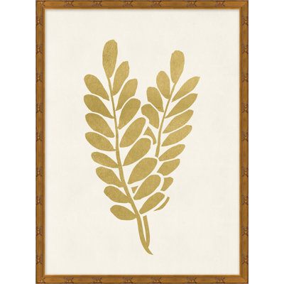 Gold Botanical 1 Print by Lillian August