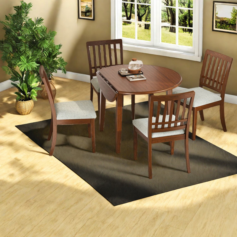 Ensembles de table de salle à manger peu encombrants avec chaises en bois et rembourrées, style moderne pour les petites maisons