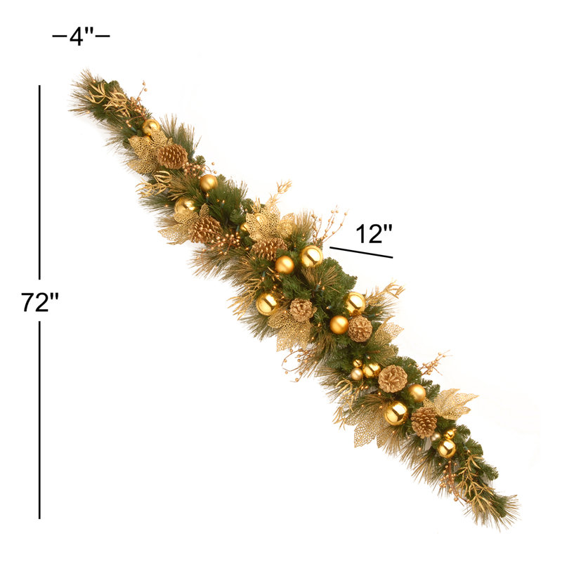 The Holiday Aisle® - Décoration décorative élégante 6 pi avec lumières claires